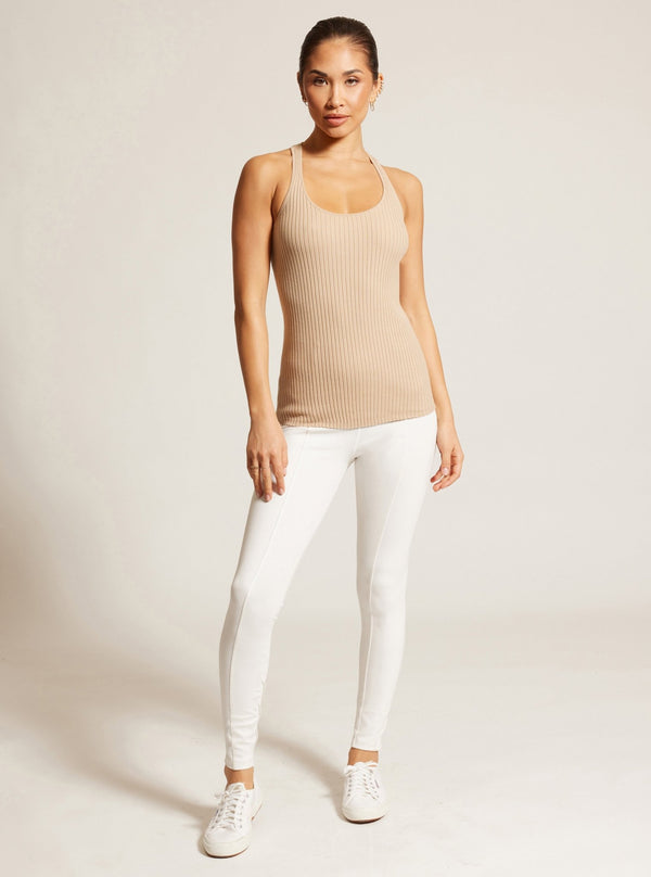 Blanc Noir COLOR BLOCKED TANK - Irish Cream Irish Cream/Wht Alyssum