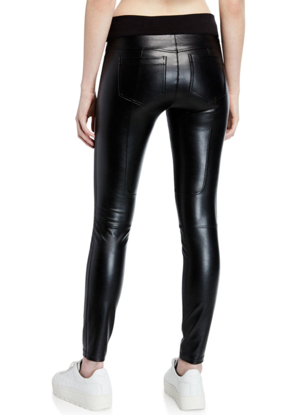 Blanc Noir Faux Leather London Pant - FINAL SALE BLACK