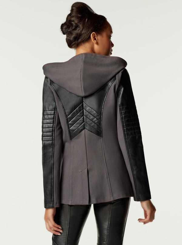 Blanc Noir Hooded Blazer - Turbulence (Grey) FINAL SALE Turbulence