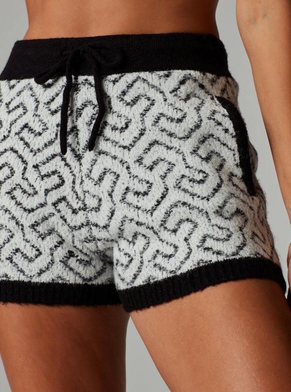 blanc noir HOXTON SHORT - FINAL SALE Whisper White/Black