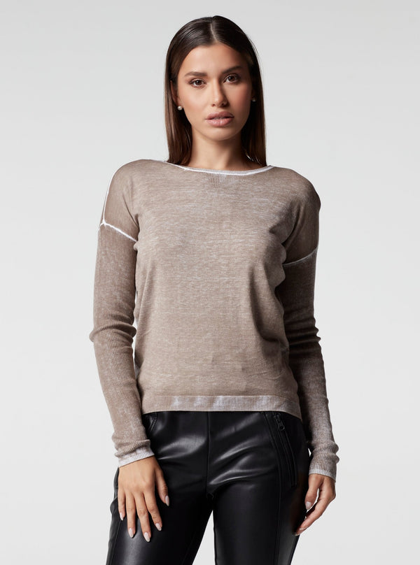 blanc noir Huntress Boyfriend Sweater - Greige GREIGE