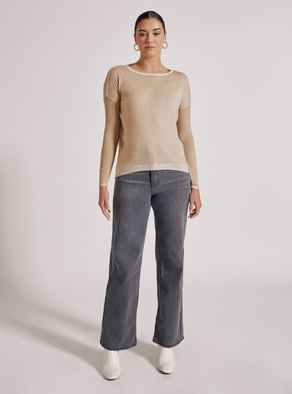 Blanc Noir Huntress Boyfriend Sweater - Irish Cream Irish Cream