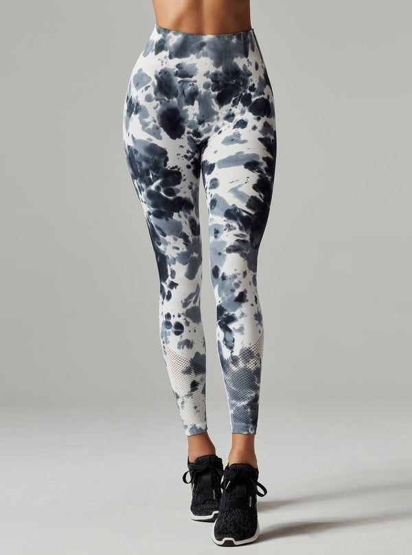Blanc Noir Infinity Hi Rise Workout Legging- Grey Tie Dye FINAL SALE Grey Tie Dye
