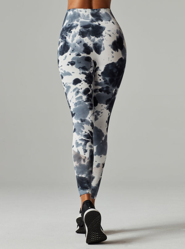 Blanc Noir Infinity Hi Rise Workout Legging- Grey Tie Dye FINAL SALE Grey Tie Dye