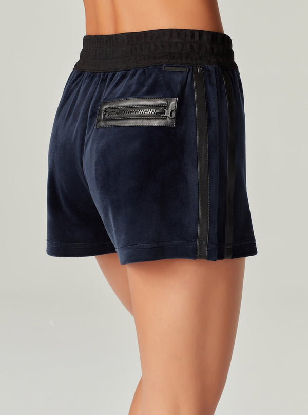 Blanc Noir Interpol Velour Short - Dress Blues - Final Sale Dress Blues