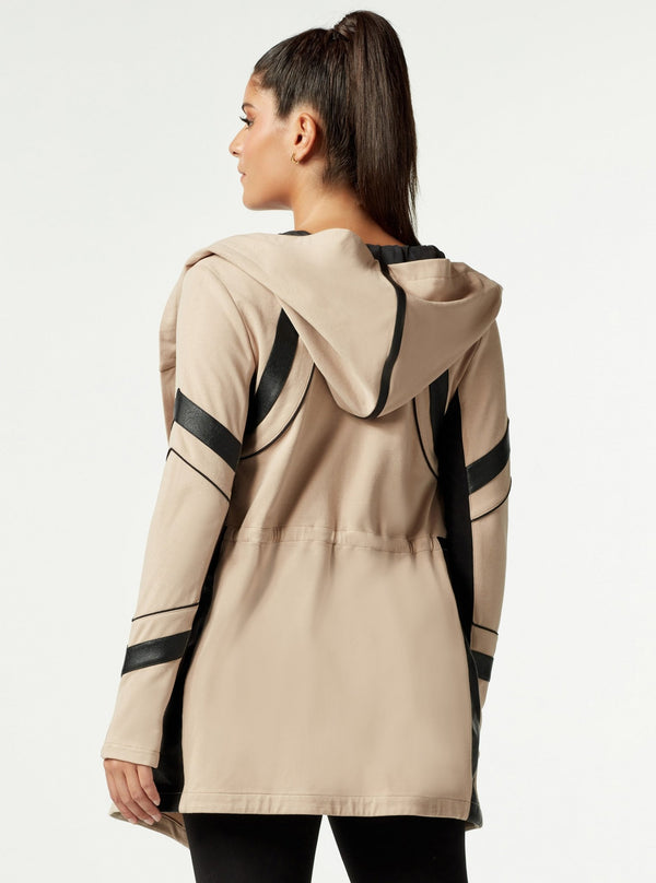 Blanc Noir KATIA TRAVELER JACKET - FINAL SALE GREIGE/BLACK