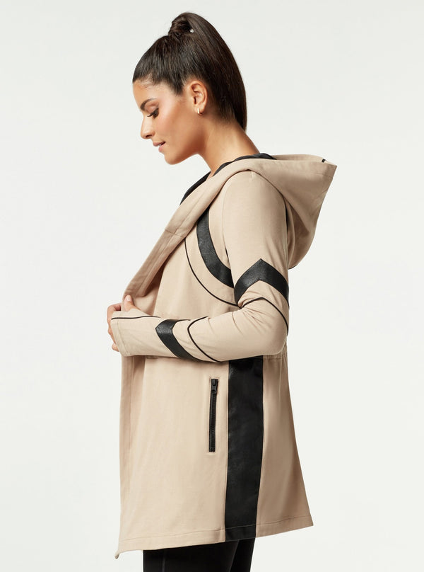 Blanc Noir KATIA TRAVELER JACKET - FINAL SALE GREIGE/BLACK