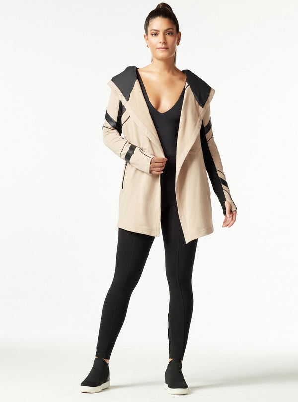 Blanc Noir KATIA TRAVELER JACKET - FINAL SALE GREIGE/BLACK