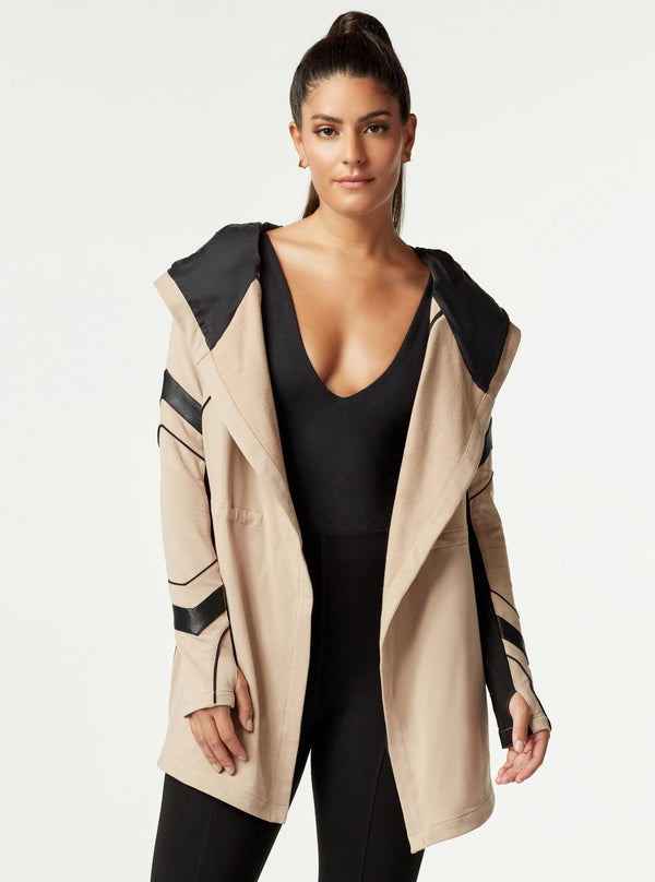 blanc noir KATIA TRAVELER JACKET - FINAL SALE GREIGE/BLACK