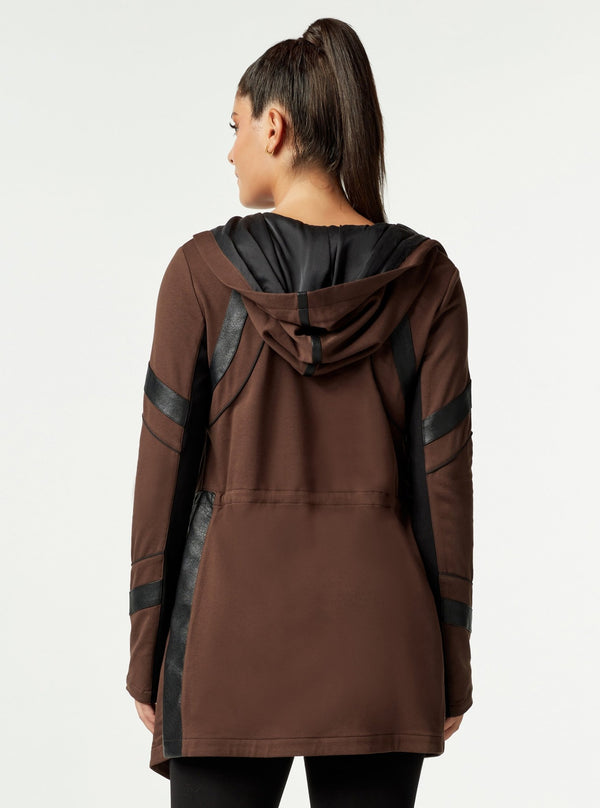 Blanc Noir KATIA TRAVELER JACKET - FINAL SALE JAVA/BLACK