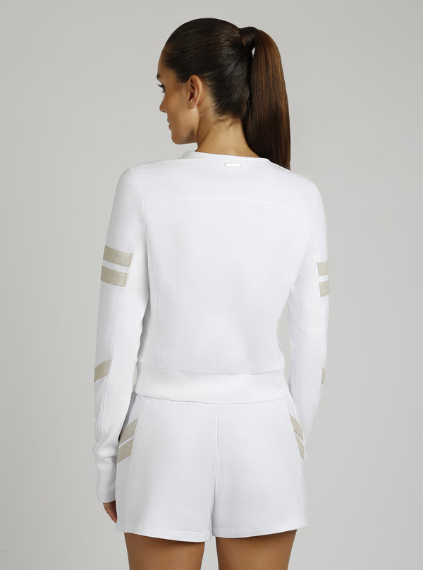 Blanc Noir Maitri Sweatshirt Gold Trims Optic White / Pumice Stone