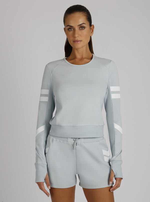 blanc noir Maitri Sweatshirt Pearl Blue / Optic White