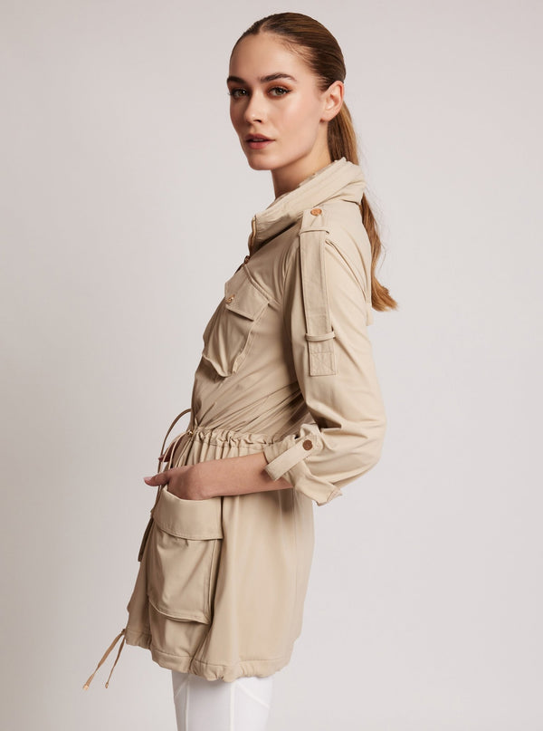 Blanc Noir Mastermind Anorak Gold Trims IRISH CREAM/ GOLD