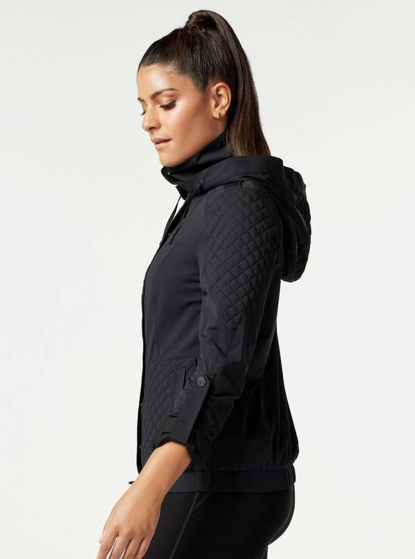 Blanc Noir Mastermind Quilted Bomber - FINAL SALE BLACK