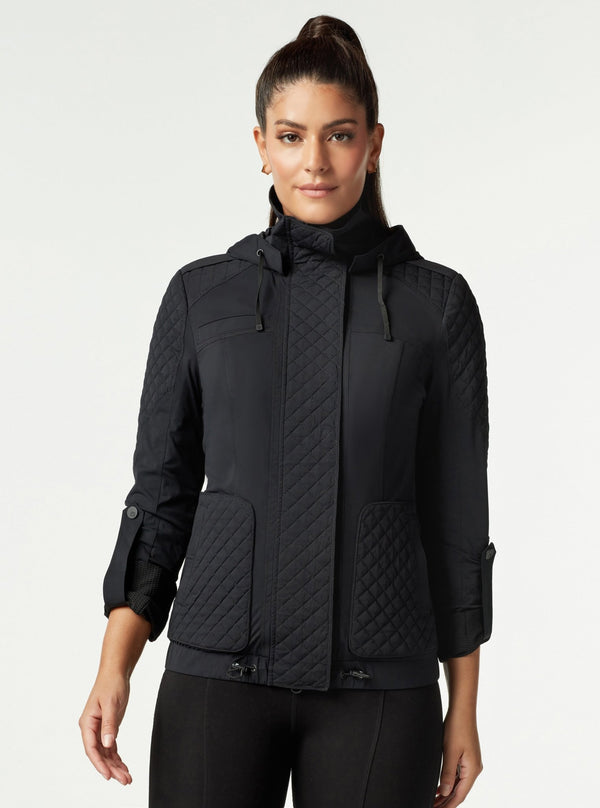 blanc noir Mastermind Quilted Bomber - FINAL SALE BLACK