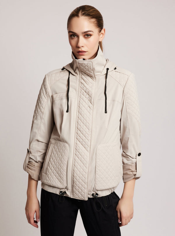 blanc noir Mastermind Quilted Bomber- FINAL SALE Clay