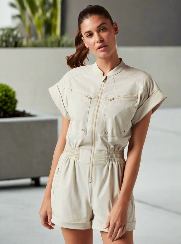 Blanc Noir Mastermind Romper - Rainy Day - FINAL SALE Rainy Day