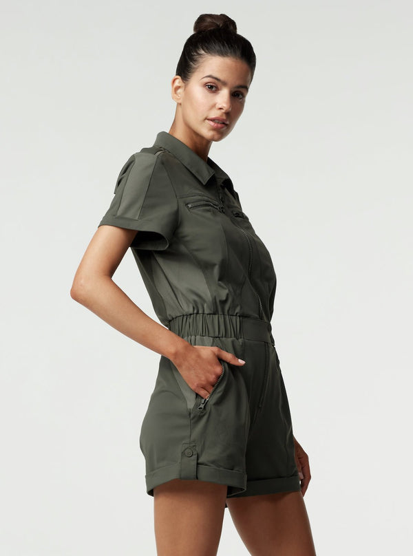 Blanc Noir Mastermind Romper - Rifle Green - FINAL SALE RIFLE GREEN