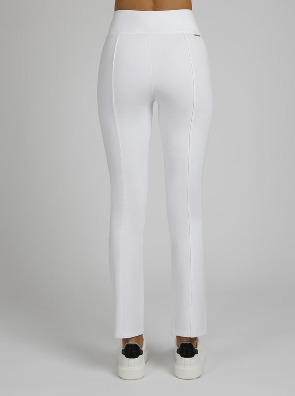 Blanc Noir New Kendal Straight Leg Pant Gold Trims Optic White