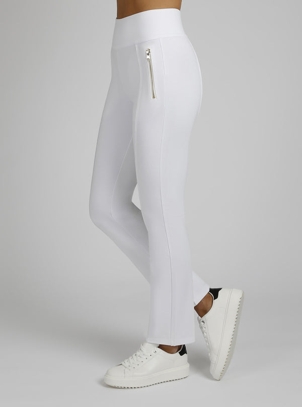 Blanc Noir New Kendal Straight Leg Pant Gold Trims Optic White
