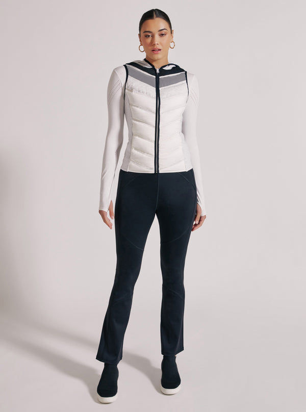 Blanc Noir PACKABLE MOTO VEST - FINAL SALE Ash Grey/ White/ Silver