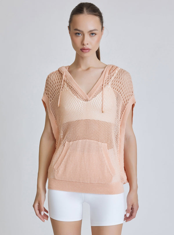 blanc noir PULLOVER SLEEVELESS HOODIE - FINAL SALE Almost Apricot