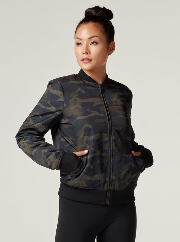 Blanc Noir REVERSIBLE BOMBER JACKET Camo/Black - FINAL SALE Camo/Black