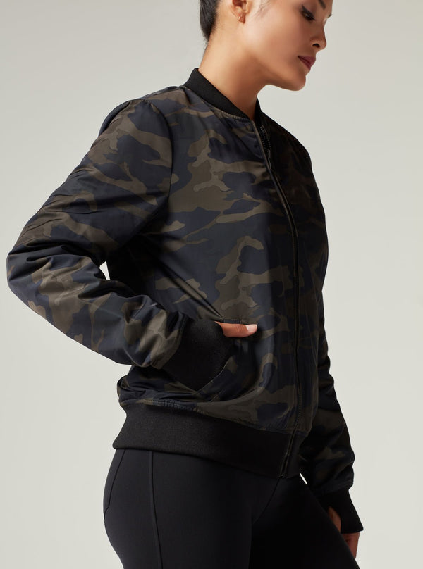 Blanc Noir REVERSIBLE BOMBER JACKET Camo/Black - FINAL SALE Camo/Black