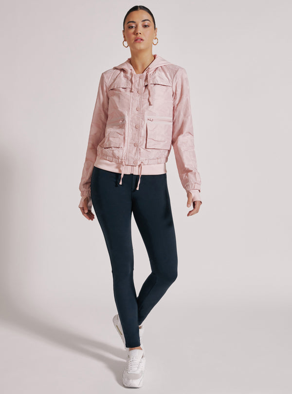 Blanc Noir SKYFALL AVIATOR JACKET - Final Sale Peach Blush Camo