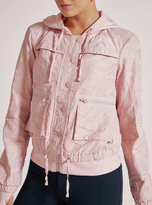 Blanc Noir SKYFALL AVIATOR JACKET - Final Sale Peach Blush Camo