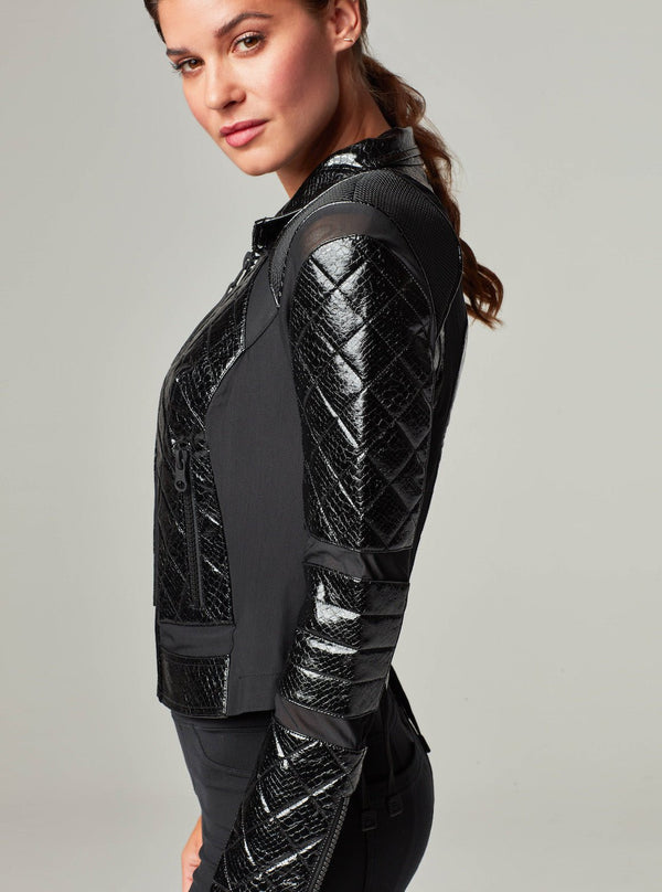 Blanc Noir SNAKE MOTO JACKET Black/Black Black Snake