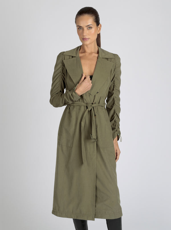 Blanc Noir Soft Penelope Trench - FINAL SALE Burnt Olive