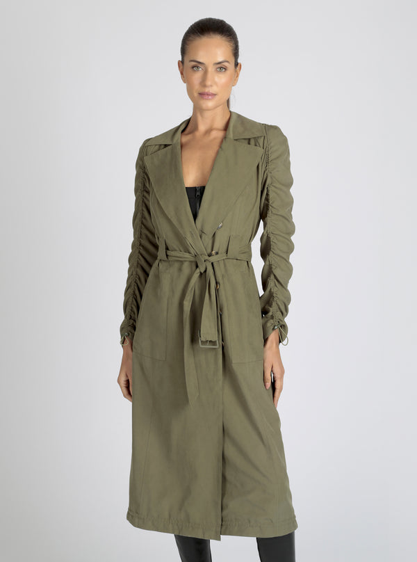 blanc noir Soft Penelope Trench - FINAL SALE Burnt Olive