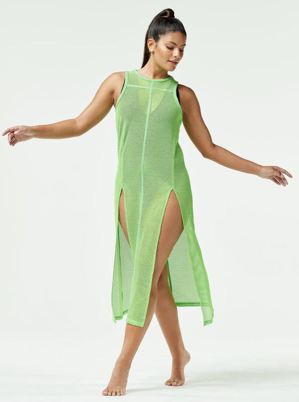 Blanc Noir Taiyo Mesh Tunic - Neon Green - FINAL SALE Neon Green