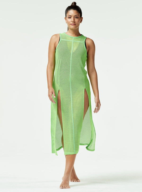 blanc noir Taiyo Mesh Tunic - Neon Green - FINAL SALE Neon Green