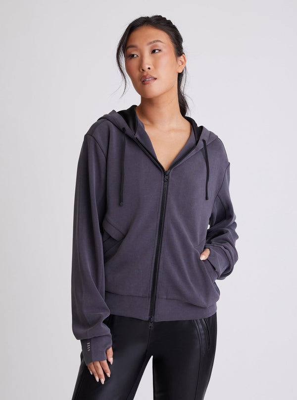 Blanc Noir Travel Twin: Brooke Reflective Hoodie Portabella