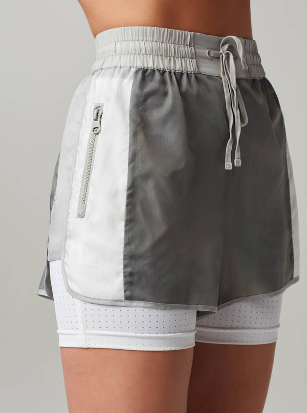 Blanc Noir Tulum Training Shorts - Frost Grey FINAL SALE Frost Grey Combo