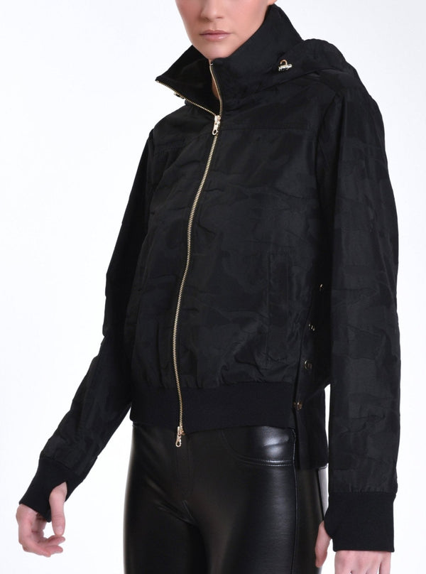 Blanc Noir Violette Gold Camo Bomber - FINAL SALE Black