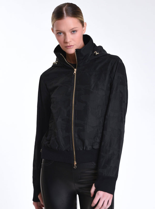 blanc noir Violette Gold Camo Bomber - FINAL SALE Black