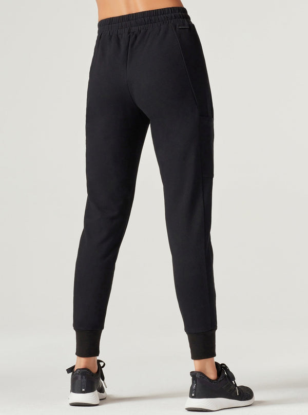 Blanc Noir Yolo Contrast Stitch Jogger - Black - FINAL SALE Black