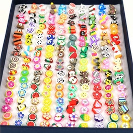 Blancho Bedding 100 Pairs Of Animal Fruit Cute Fashion Girls And Lady Ear Stud Earrings
