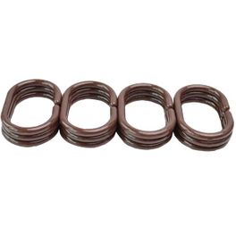 blancho bedding 12 PCS Bathroom Accessories Shower Curtains Hooks Curtain Hanging Rings Type C Curtain Buckle (Brown)