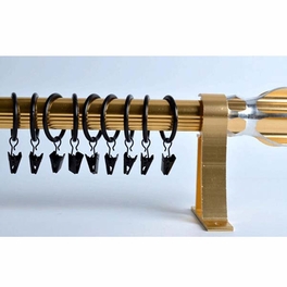 Blancho Bedding 20 PCS Shower Curtains Bathroom Accessories Hooks Black Iron Curtain Rings