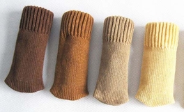 Blancho Bedding 32 PCS Floor Protectors Furniture Knit Socks Chair Table Legs Anti Skid Chair Socks Pads(Earth Yellow)
