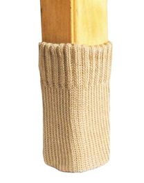 blancho bedding 32 PCS Floor Protectors Furniture Knit Socks Chair Table Legs Anti Skid Chair Socks Pads(Beige)