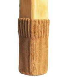 blancho bedding 32 PCS Floor Protectors Furniture Knit Socks Chair Table Legs Anti Skid Chair Socks Pads(Earth Yellow)