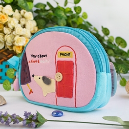 Blancho Bedding [A Short Walk] Embroidered Applique Cosmetic Bag / Camera Bag / Hand Purse Wallet (7.1*5.1*2.8)