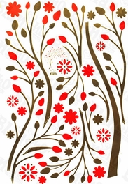 Blancho Bedding Abstract Flower - Wall Decals Stickers Appliques Home D¨¦cor