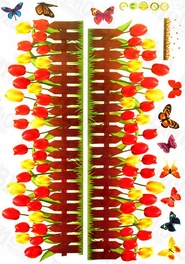 Blancho Bedding Active Butterfly And Warmth Of Tulips - Wall Decals Stickers Appliques Home D¨¦cor