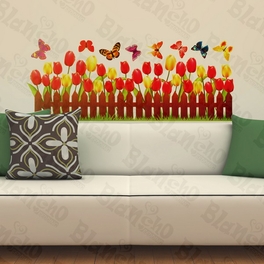 blancho bedding Active Butterfly and Warmth Of Tulips - Wall Decals Stickers Appliques Home D¨¦cor